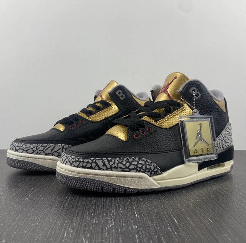 Air Jordan 3 Black Gold Shoes Sneakers by Air Jordan