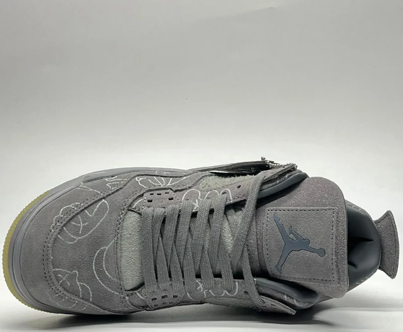 KAWS x AJ 4 Cool Grey Shoes Sneakers by Air Jordan