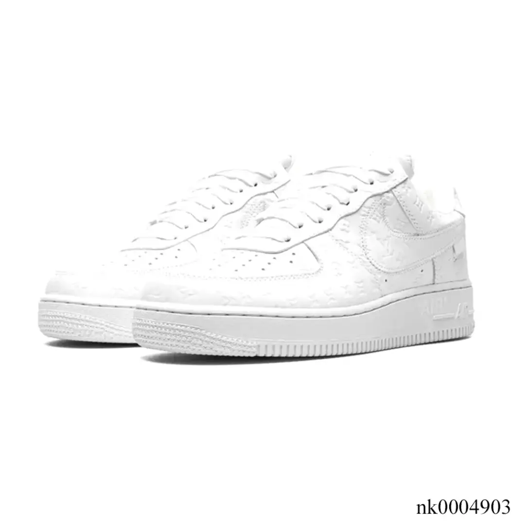 LV x Air Force 1 Virgil Abloh White Shoes Sneakers by Air Jordan