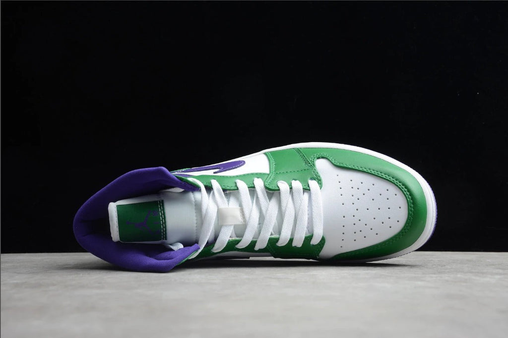 Air Jordan 1 Mid White Green Purple by Air Jordan