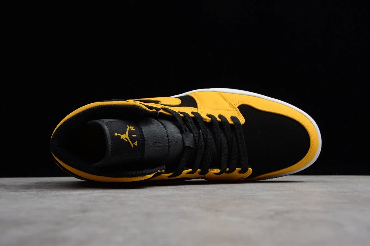 Air Jordan 1 Mid Black University Gold by Air Jordan