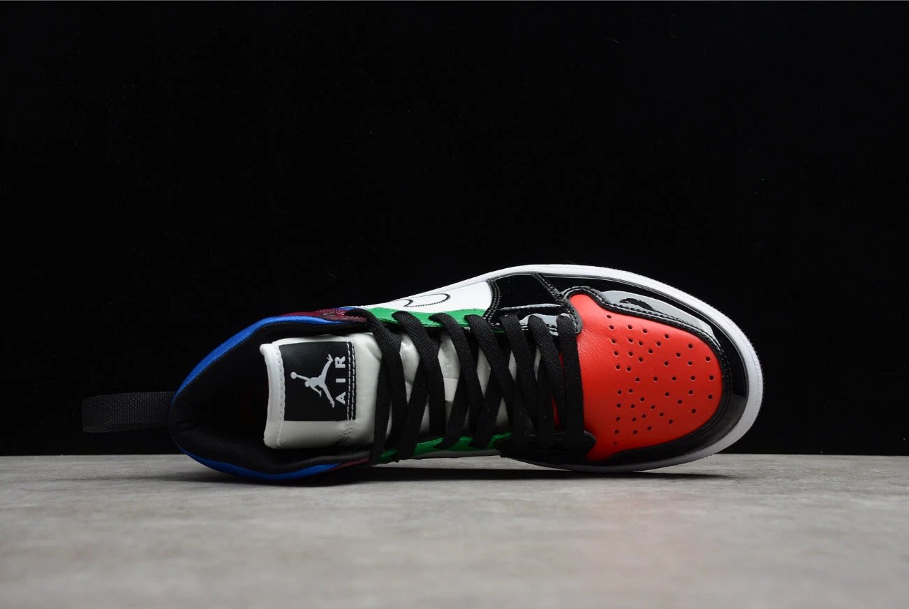 Air Jordan 1 Mid SE Black White Multi-Color by Air Jordan
