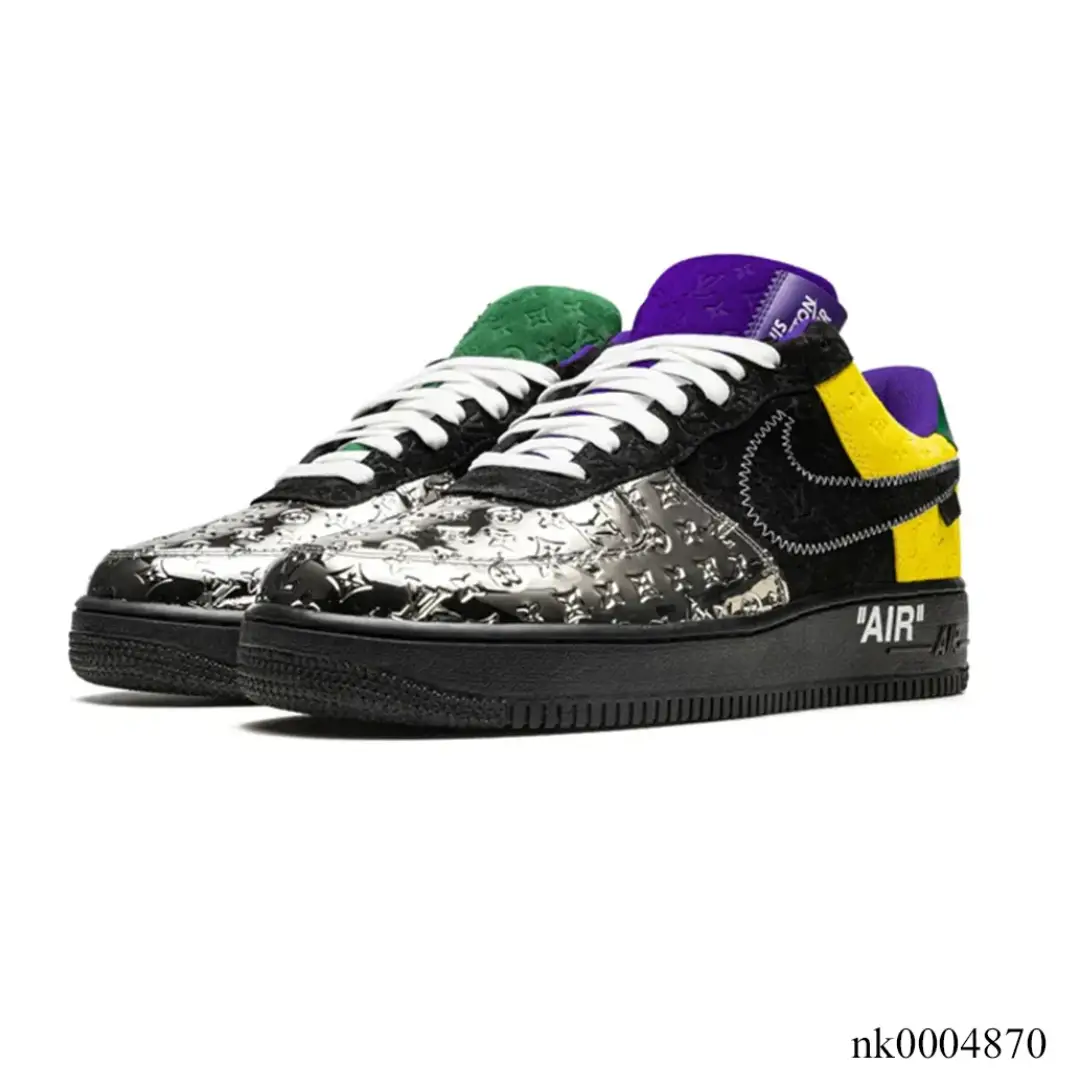 LV x Air Force 1 Low ‘Virgil Abloh Purple Metallic Silver’ Shoes Sneakers by Air Jordan