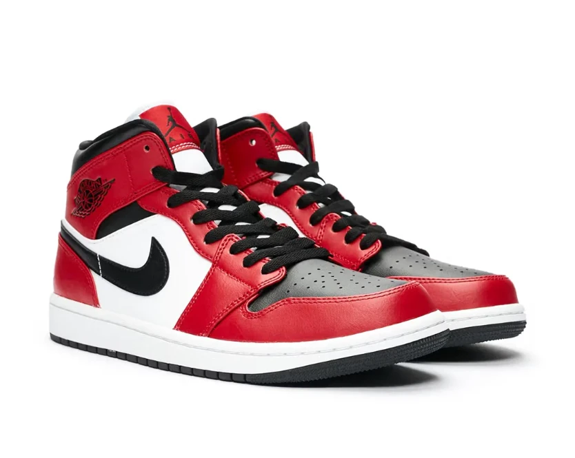 Air Jordan 1 Mid Chicago Toe Shoes Sneakers by Air Jordan