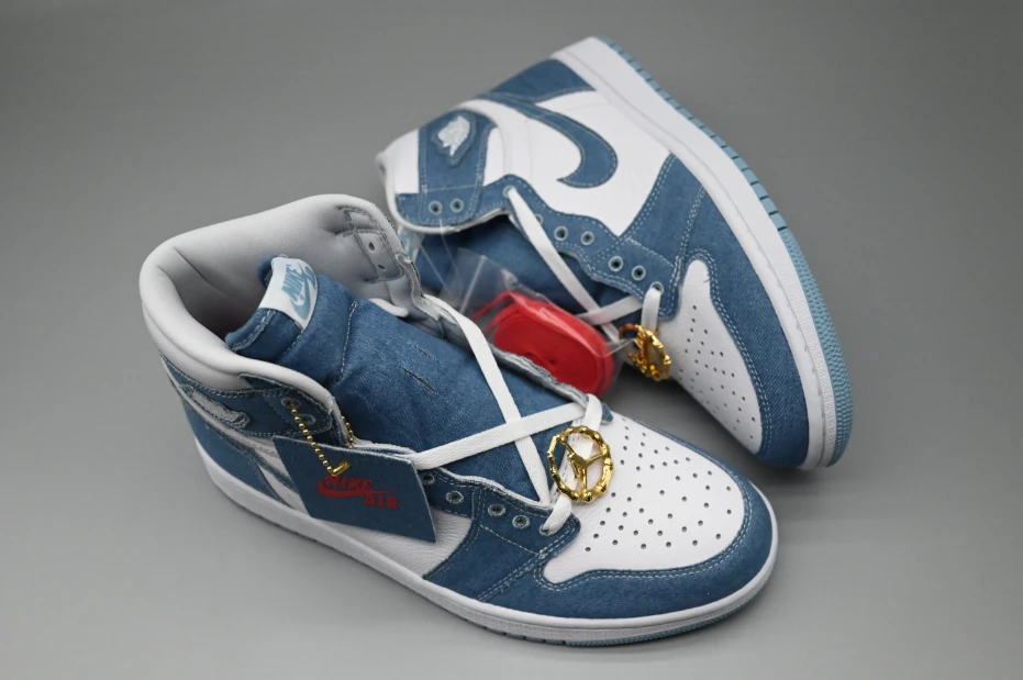 Air Jordan 1 High OG Denim Metallic Gold by Air Jordan
