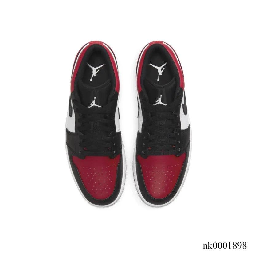 Air Jordan 1 Low Bred Toe Shoes Sneakers by Air Jordan