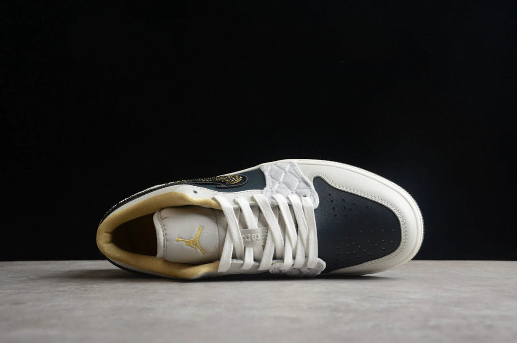 Air Jordan 1 Low Black Gray Satin by Air Jordan