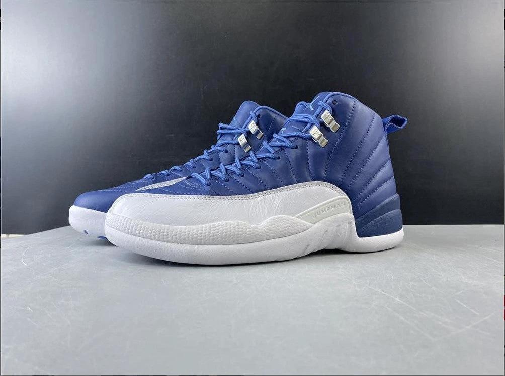 Air Jordan 12 Retro Stone Blue Shoes Sneakers by Air Jordan