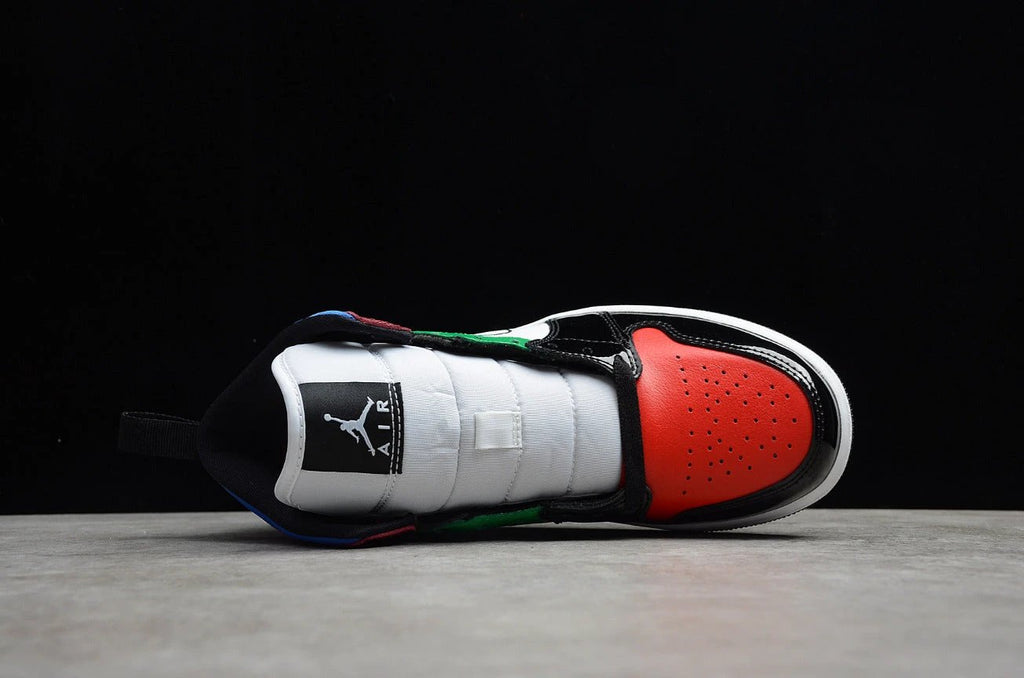 Air Jordan 1 Mid Black White Multi-Color by Air Jordan