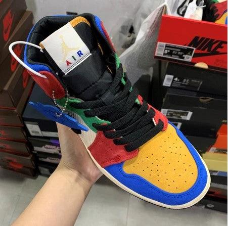Air Jordan 1 Mid Colorful Stitching Corduroy by Air Jordan