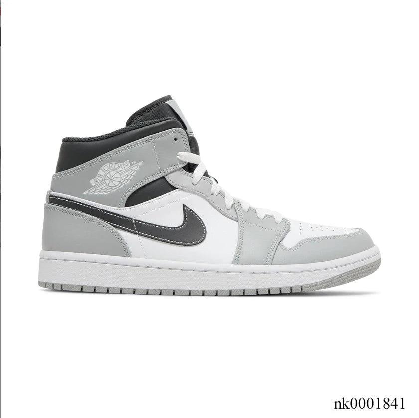 Air Jordan 1 Mid Light Smoke Grey Shoes Sneakers by Air Jordan