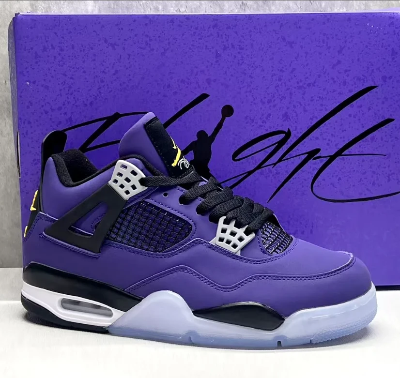Air Jordan 4 Lakers Shoes Sneakers by Air Jordan