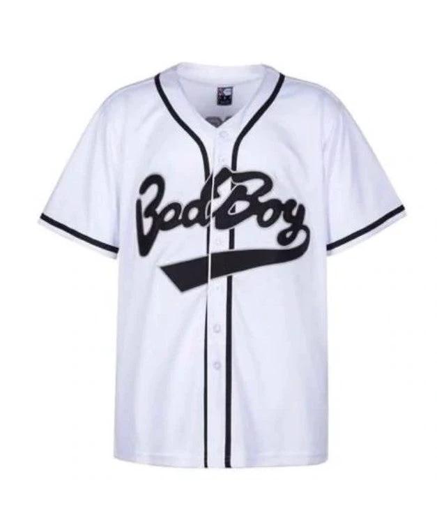 Notorious BIG Biggie Smalls Bad Boy Baseball Jersey White by My Store