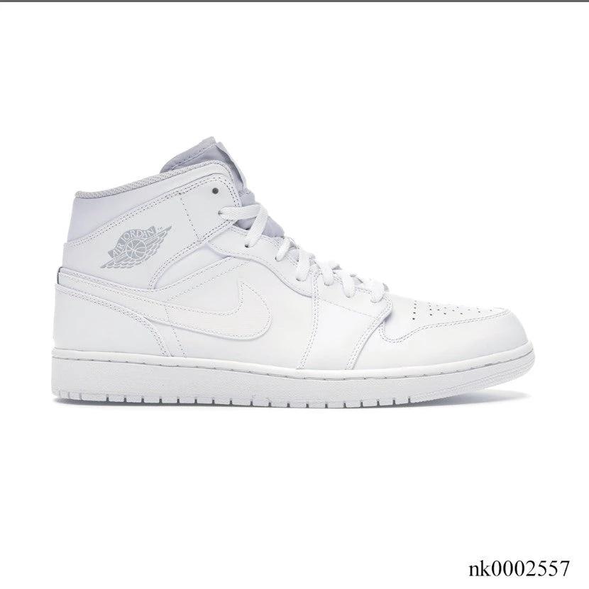 Air Jordan 1 Mid White Pure Platinum Shoes Sneakers by Air Jordan