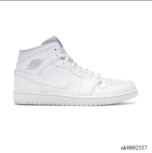 Air Jordan 1 Mid White Pure Platinum Shoes Sneakers by Air Jordan