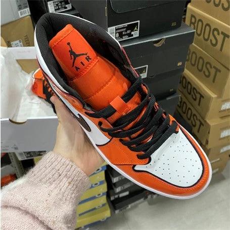 Air Jordan 1 Mid Leather Buckle Turf Orange by Air Jordan