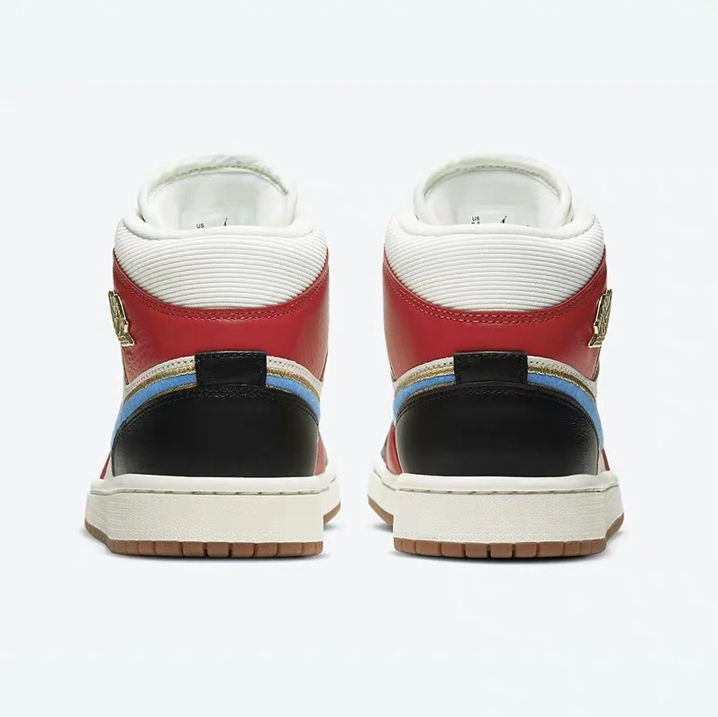 Air Jordan 1 Mid Woman Let(Her) Man Blue White Red Black by Air Jordan