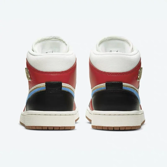 Air Jordan 1 Mid Woman Let(Her) Man Blue White Red Black by Air Jordan
