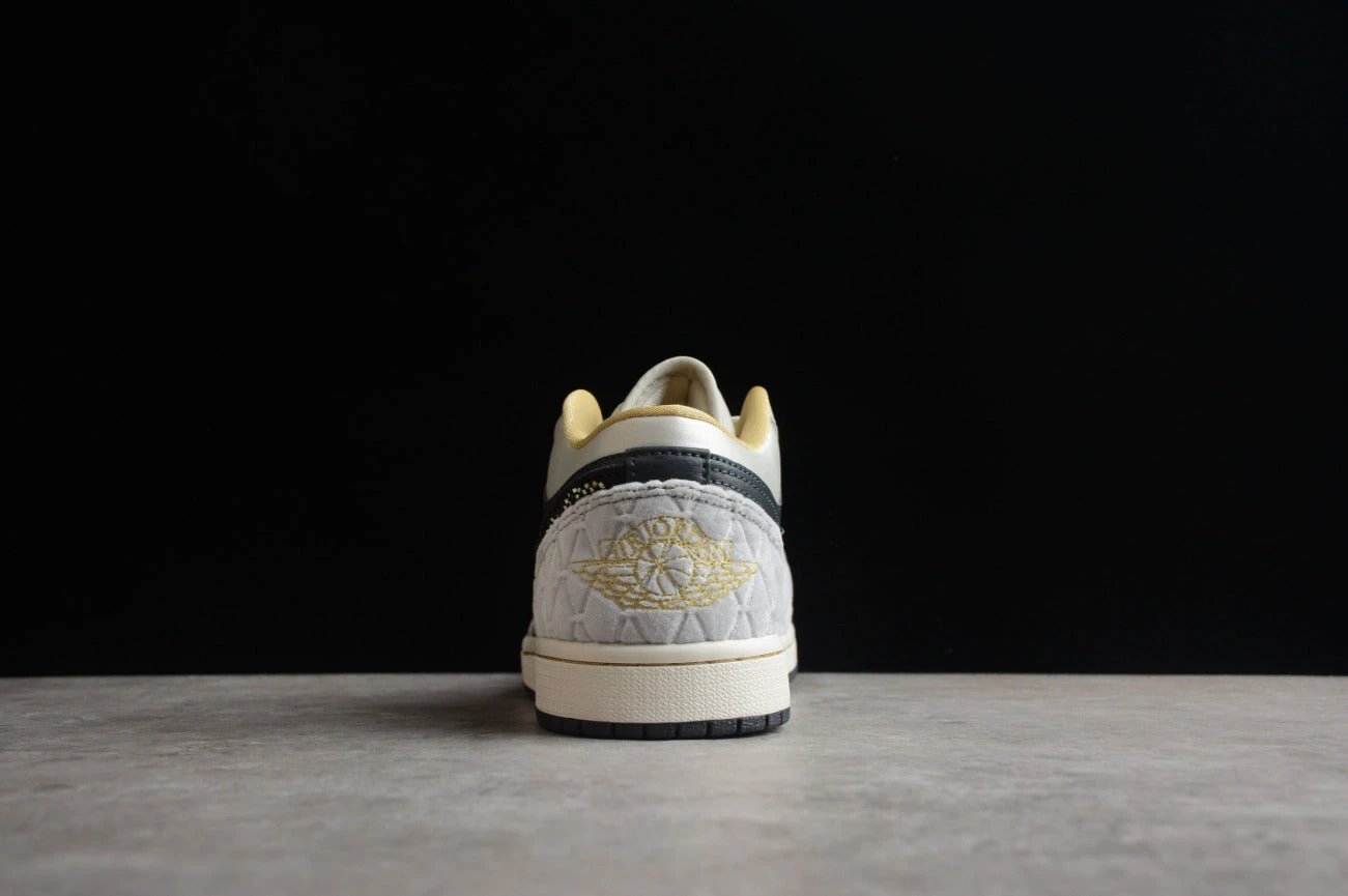 Air Jordan 1 Low Black Gray Satin by Air Jordan