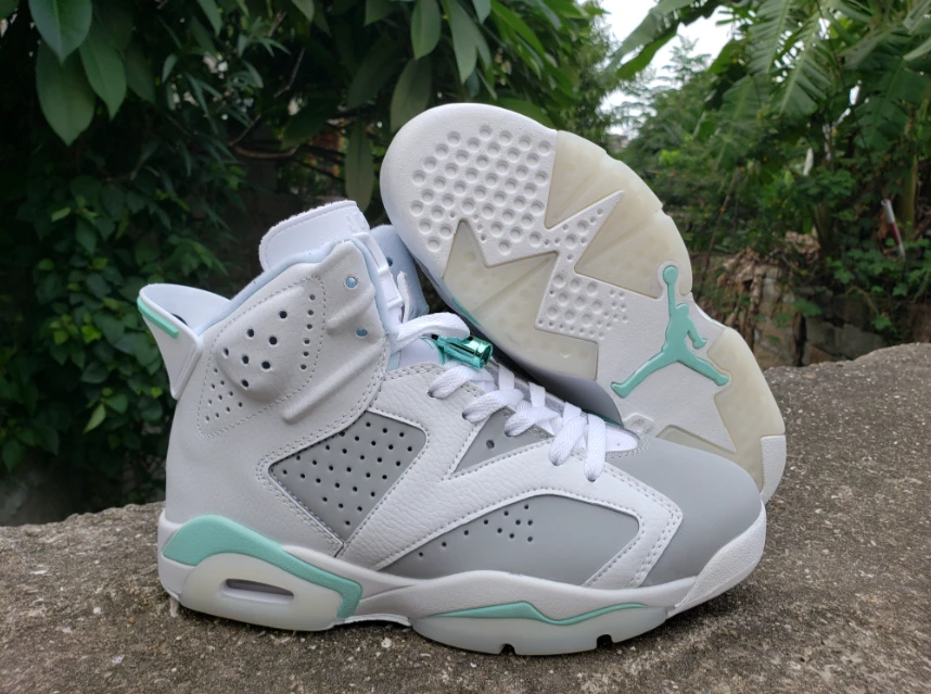 Air Jordan 6 Retro White Pure Platinum-Mint Foam by Air Jordan