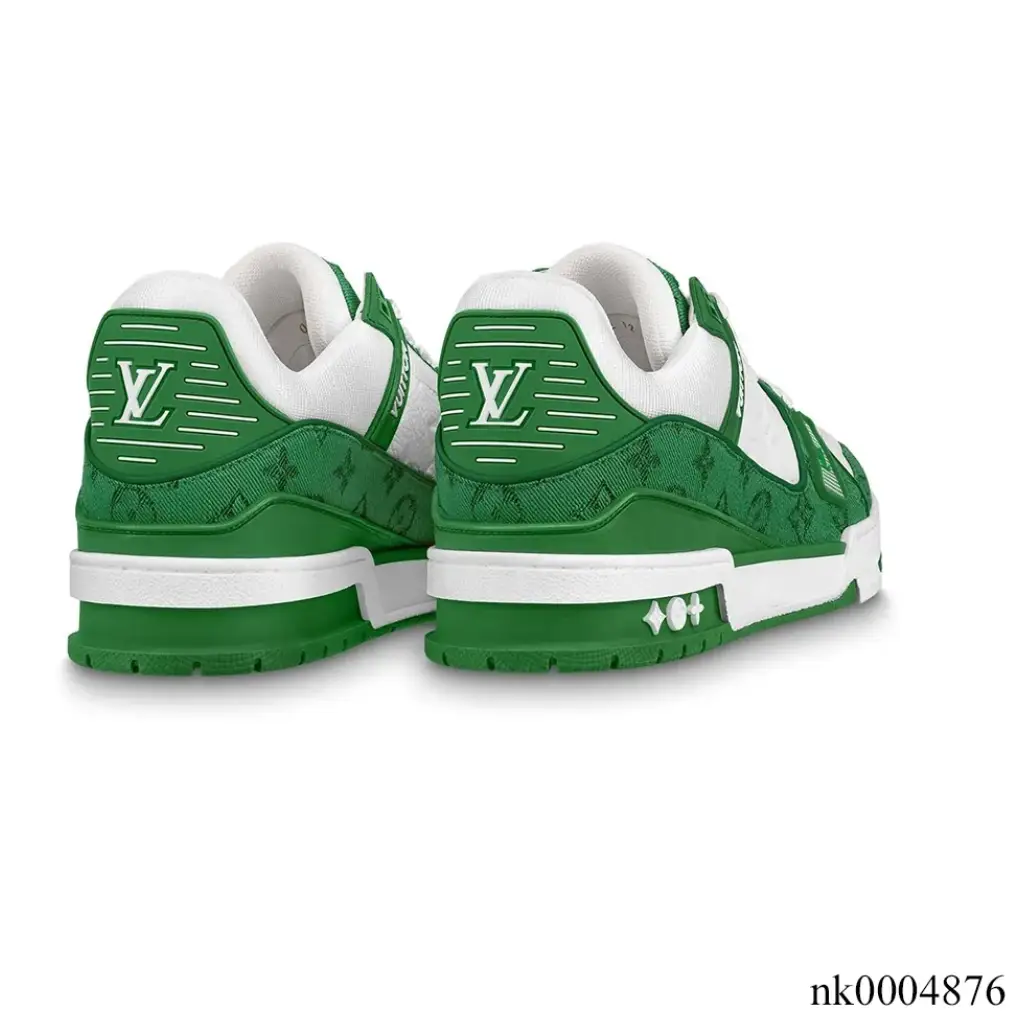 LV Trainer Denim Monogram Green Shoes Sneakers by Air Jordan
