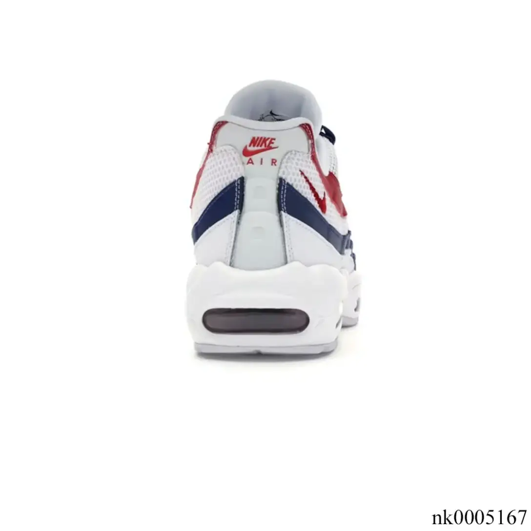 Air Max 95 White Deep Royal Blue Gym Red Shoes Sneakers by Air Jordan