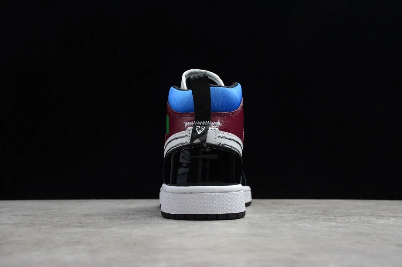Air Jordan 1 Mid SE Black White Multi-Color by Air Jordan