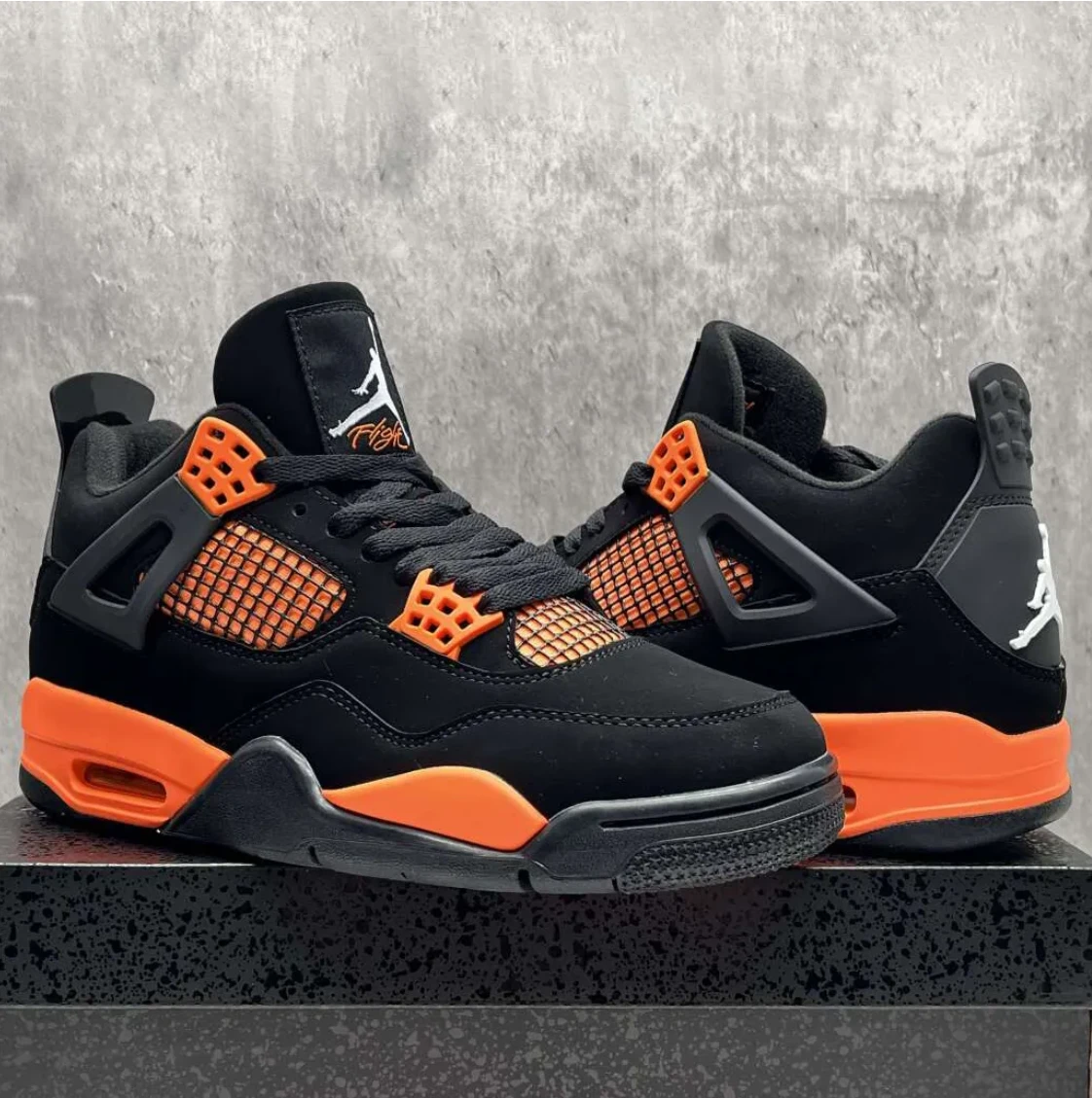 Air Jordan 4 Orange Thunder Shoes Sneakers by Air Jordan