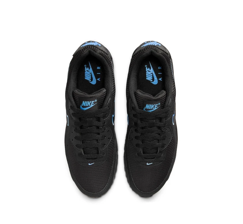 Air Max 90 Black University Blue Shoes Sneakers by Air Jordan
