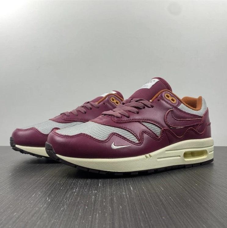 Patta x Air Max 1 Rush Maroon Shoes Sneakers by Air Jordan