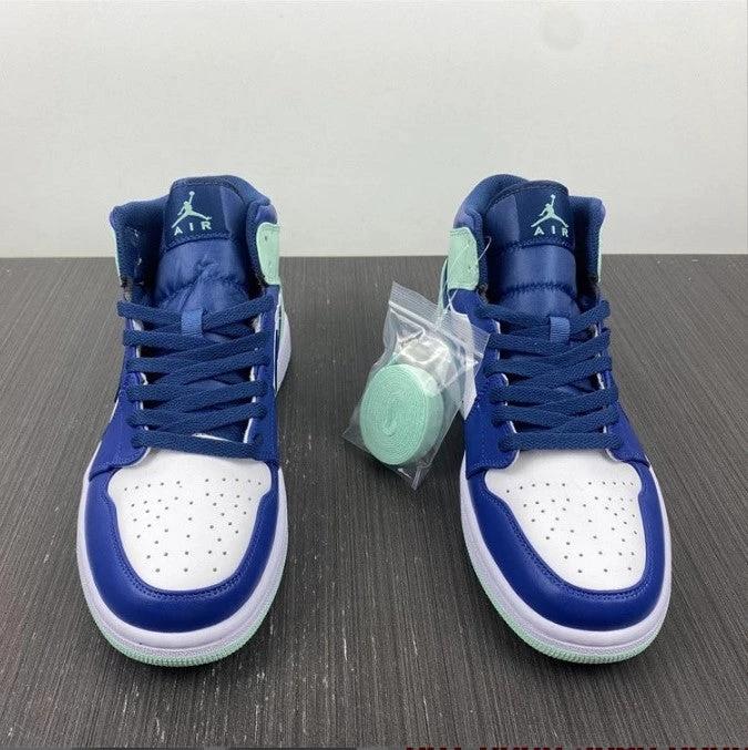 Air Jordan 1 Mid Blue Mint Shoes Sneakers by Air Jordan