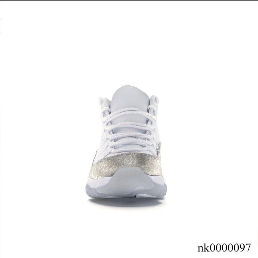 Air Jordan 11 Retro White Metallic Silver Shoes Sneakers by Air Jordan