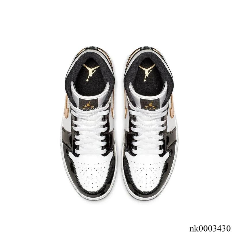 Air Jordan 1 Mid SE Black Gold Shoes Sneakers by Air Jordan
