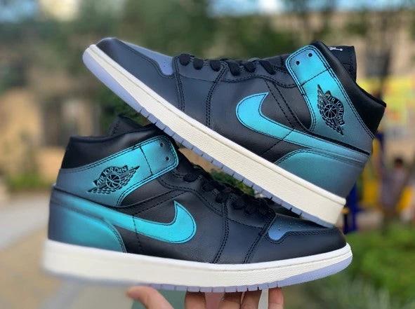 Air Jordan 1 Mid Black Turquoise Chameleon by Air Jordan