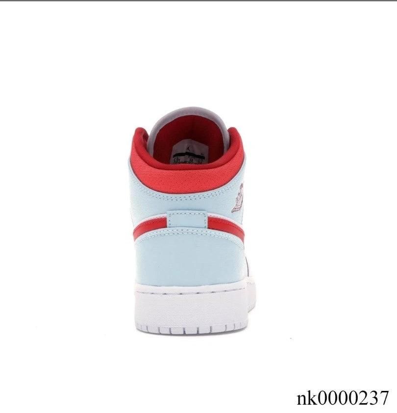 Air Jordan 1 Mid White Topaz Mist (GS) Shoes Sneakers by Air Jordan