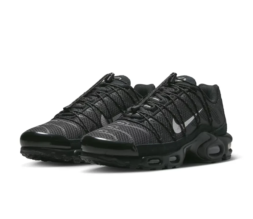 Air Max Plus Utility Black Metallic Silver Shoes Sneakers by Air Jordan