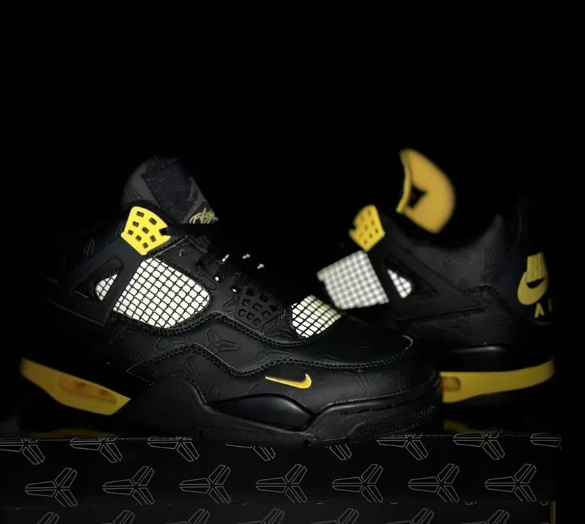 Nigel Sylvester x Kobe Bryant x Air Jordan 4 Thunder Shoes Sneakers by Air Jordan