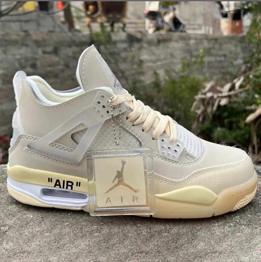 Off-White x Air Jordan 4 Sail Shoes Sneakers by Air Jordan