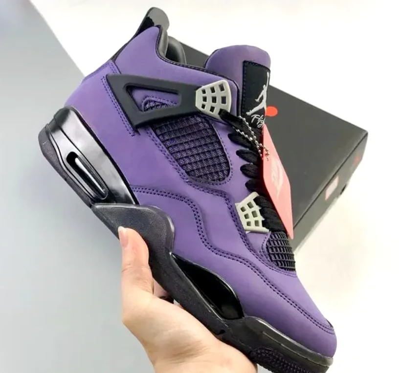 Travis Scott x AJ 4 F&F Dynasty Purple Shoes Sneakers by Air Jordan