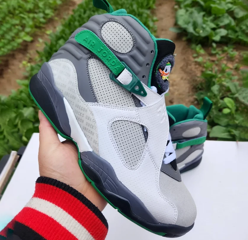 Air Jordan 8 Oregon PE Pure Platinum Shoes Sneakers by Air Jordan