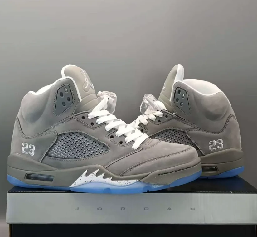 Air Jordan 5 Wolf Grey Shoes Sneakers by Air Jordan