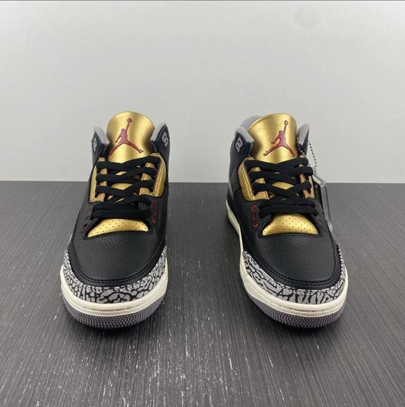 Air Jordan 3 Black Gold Shoes Sneakers by Air Jordan