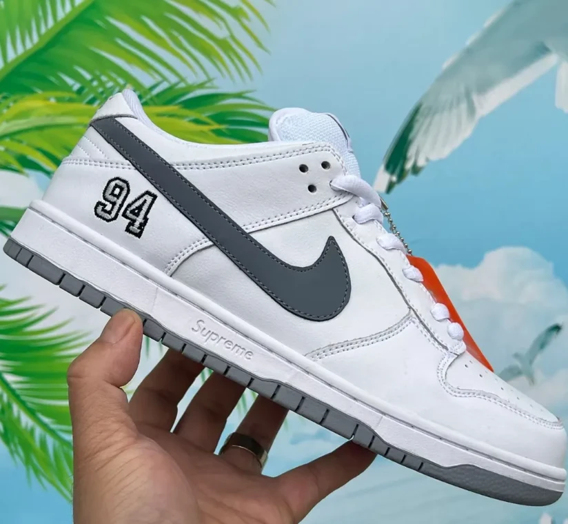 SUP x Dunk Low SB White Shoes Sneakers by Air Jordan