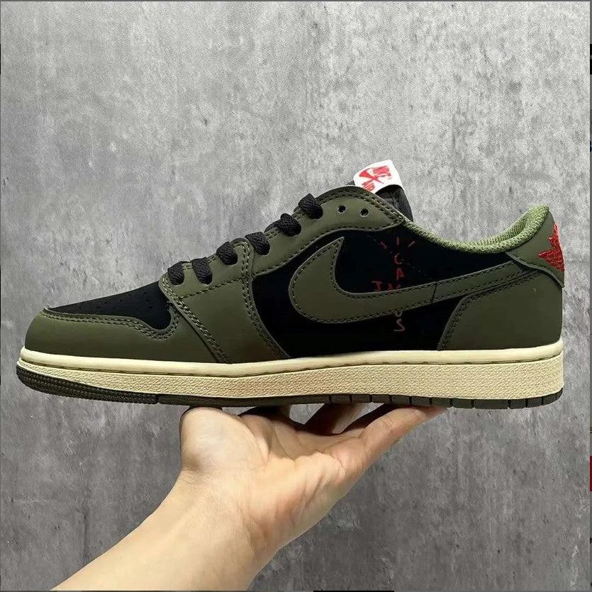 Travis Scott x AJ 1 Low OG Black Olive Shoes Sneakers by Air Jordan