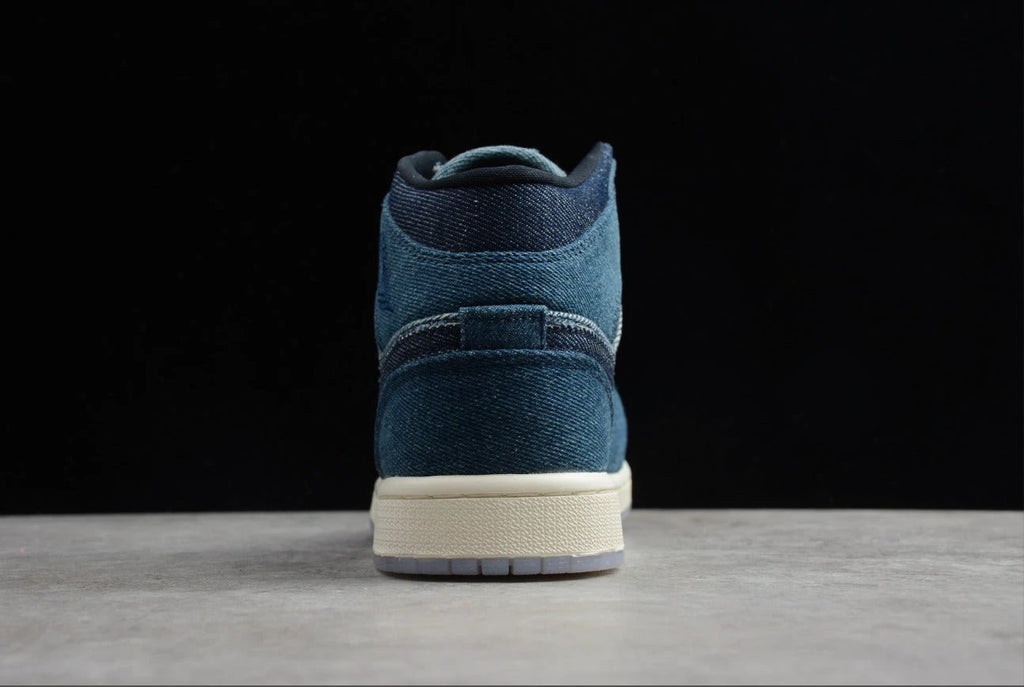 Air Jordan 1 Mid White Transparent Blue Denim by Air Jordan
