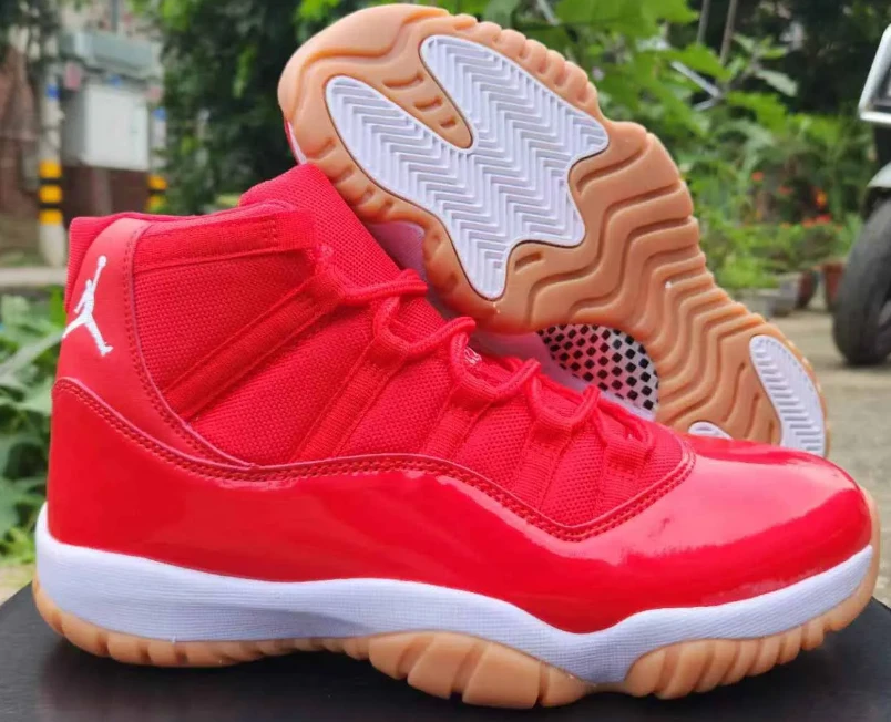 Air Jordan 11 Red Gum Shoes Sneakers by Air Jordan