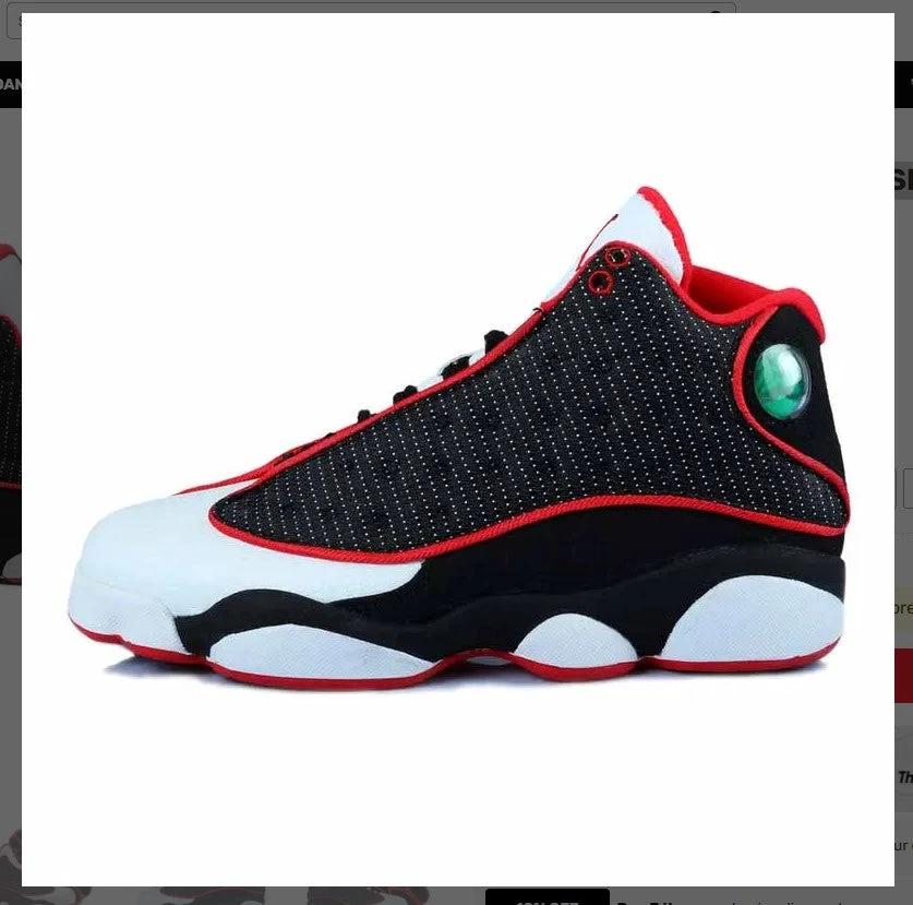 Air Jordan 13 White Black Red Mesh Shoes Sneakers by Air Jordan