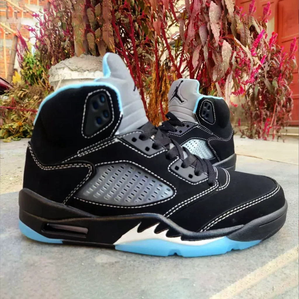 Air Jordan 5 Black University Blue Shoes Sneakers by Air Jordan