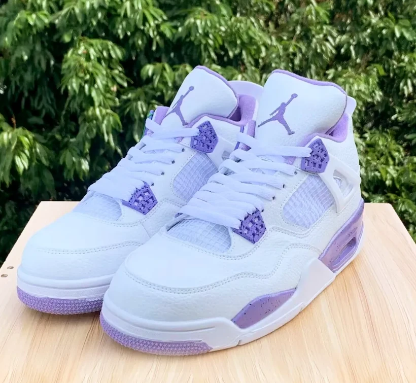 Air Jordan 4 Purple Oreo Shoes Sneakers by Air Jordan