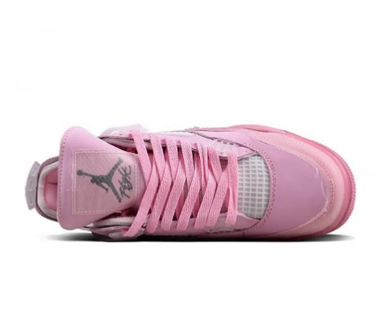 OW X AJ 4 Pink Shoes Sneakers by Air Jordan